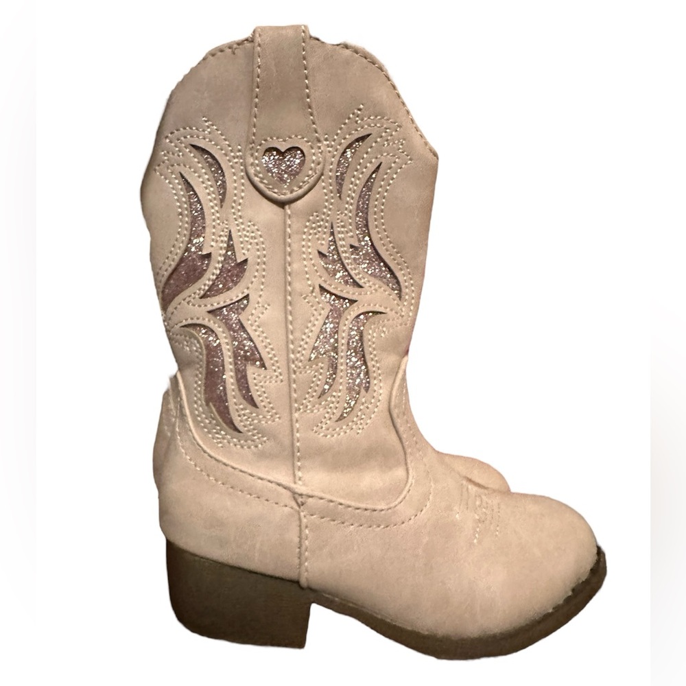 Girls Cowboy Boots | Pink Glitter | Size 11